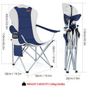 RISEPRO Oversized Camping Folding Chair Heavy Duty Support 265 LBS B08LTFQY89 - Brand New