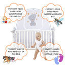 Safety Pop up Crib Tent Cover B08NK2BNDV - Premium Soft Stylish Crib Tent - Like New