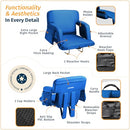 ALPCOUR RECLINING STADIUM SEATS FOR BLEACHERS WITH BACK SUPPORT 21" WIDE - BLUE - Like New