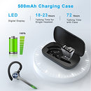 HEIBAS Wireless Bluetooth Headset Earpiece 500mAh Charging Case - Black - Like New