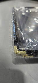 GENERIC METALLIC GOLD TRIMMED PLEATHER BOUNDED MENU SLEEVES 5-PACK - MATTE BLACK - Brand New