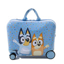 DISNEY KIDS' BLUEY HARDSIDE RIDE-ON SPINNER SUITCASE - BLUE/MULTI - Like New