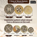 Wall Woven Basket Decor Set of 7 - Brand New