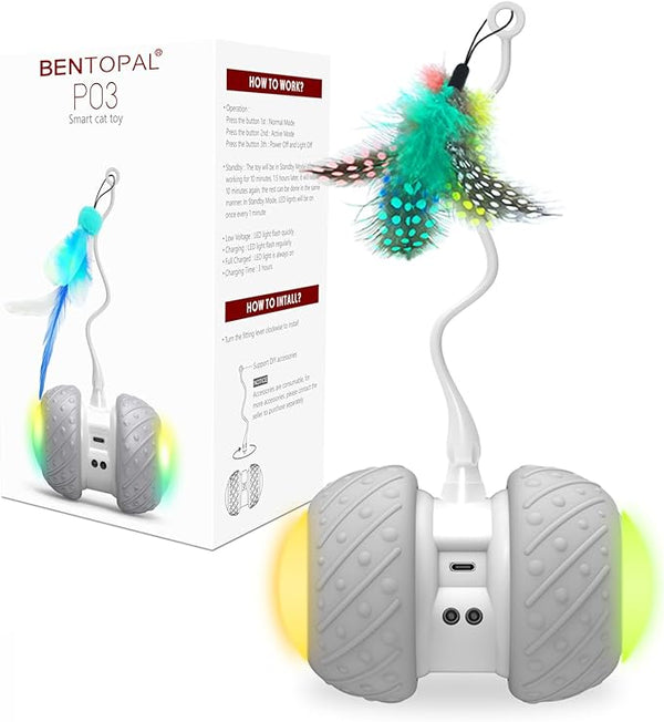 Bentopal Automatic Cat Toys Interactive Feather Toys Pet Exercise Electric Toys - Like New