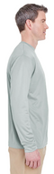 8401 UltraClub Men's Columbia Blue Cool & Dry Sport Long-Sleeve T-Shirt New