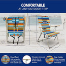 CABANA BEACH FOLDING BEACH CHAIR 4 POSITION FOLDABLE CAMPING BOLD CANDY STRIPE - Like New
