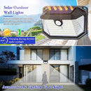 BRIGHTEVER SOLAR OUTDOOR LIGHTS, 2 PACK SUPER BRIGHT 178 LEDS MOTION SENSOR - Brand New