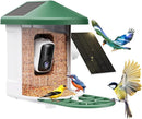 HARYMOR Bird Feeder Camera AI Identify Bird Species Solar Panel Smart - Green Like New