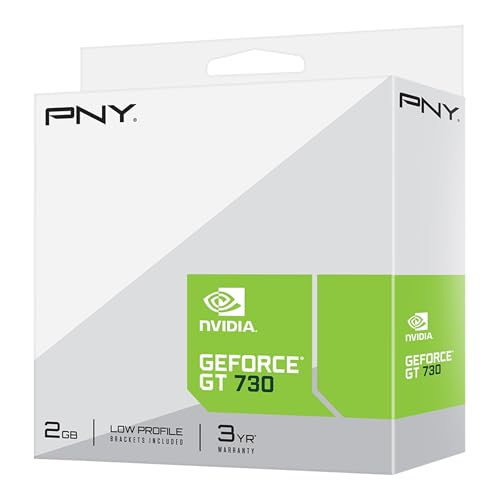 PNY GeForce GT 730 2GB Single Fan Graphics Card - Black - Brand New