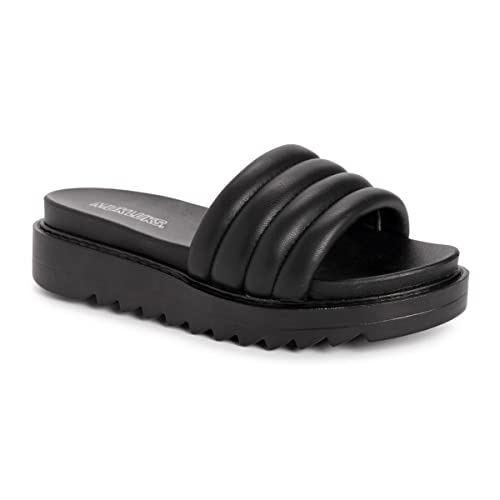1200167 MUK LUKS WOMEN'S SUN CATCHER SANDALS - SIZE: WOMEN 9 - BLACK - Like New