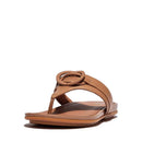 FITFLOP GRACIE THONG SANDALS WOMEN'S TAN LEATHER TOE-POST - SIZE: 8 - LATTE TAN - Like New