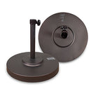 CALIFORNIA UMBRELLA 50LBS ROUND CONCRETE WEIGHTED POWDERCOATED STEEL - BRONZE - Like New