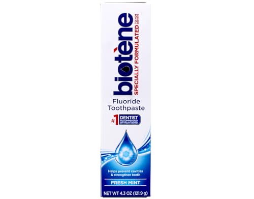 BIOTENE FLUORIDE TOOTHPASTE ORIGINAL FRESH MINT 4.3 ounces Gentle Formula - Brand New
