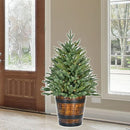 SYLVANIA LED BATTERY OPERATED 36" POTTED MINI PRE LIT TREE - WARM WHITE - Like New