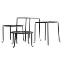 DAZONE Metal Plant Stand Modern Wrought Iron Planter Stands Outdoor - Black - Brand New