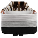 OIAHOMY Blanket Basket Laundry Basket Dog Toy Basket 75L Gradient Black - Brand New