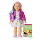 AMERICAN GIRL TRULY ME 18 INCH DOLL LIGHT BLUE EYES PASTEL MULTICOLOR HAIR - Like New