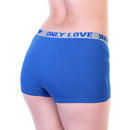 G6514ASST12UM Angelina Women Boy Shorts Panties Only Love 6 Pack Multi M - Brand New