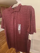 LONDON FOG SHORT SLEEVE GOLF/BUSINESS SHIRT SIZE MEDIUM - MAROON - Brand New