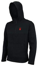 SPYDER MEN’S BLACK RACER 1/4 ZIP PULLOVER HOODED SWEATER HOODIE - SIZE: MEN L - Like New