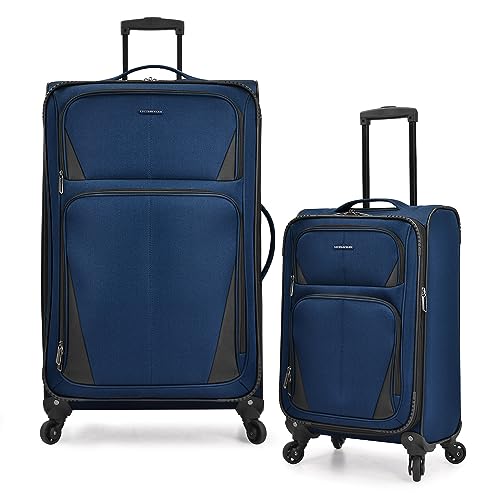 U.S. Traveler Aviron Bay Expandable Softside Spinner Wheels 2 Piece Luggage - Like New