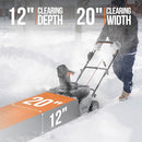 LITHELI 2X20V CORDLESS SNOW BLOWER 20 INCH 4.0AH BATTERY 002BRUSHLESS-WHITE - Like New