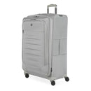 SWISS GEAR CHECKLITE SOFTSIDE CHECKED SUITCASE TEAR-RESISTANT 8 WHEELS - GRAY - Brand New