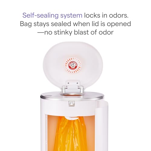 MUNCHKIN STEP™ DIAPER PAIL POWERED BY ARM & HAMMER WHITE 15901 - Like New