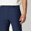 AMAZON ESSENTIALS MEN'S CLASSIC FIT 5 POCKET COMMUTER PANTS, 34 X 34, NAVY - Like New