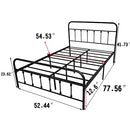ARFARLY METAL FULL SIZE BED FRAME HEADBOARD FOOTBOARD PLATFORM BED FOUNDATION - Like New