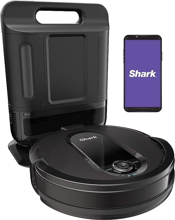 Shark IQ Robot Vacuum XL Self-Empty Base Brushroll Wi-Fi AV1102ARUS - Black Like New