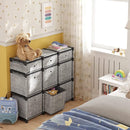 SONGMICS 9-CUBE DRAWER ORGANISER STORAGE UNIT 9 STORAGE BOXES - HEATHER GRAY - Like New