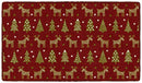 Brumlow Mills Holiday Delight Washable Trees and Reindeer Rug 30"x46" Red - Brand New