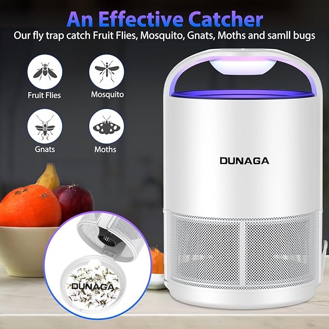 DUNAGA Zap T360 Pro Automatic Fruit Fly Trap Indoor - White Like New