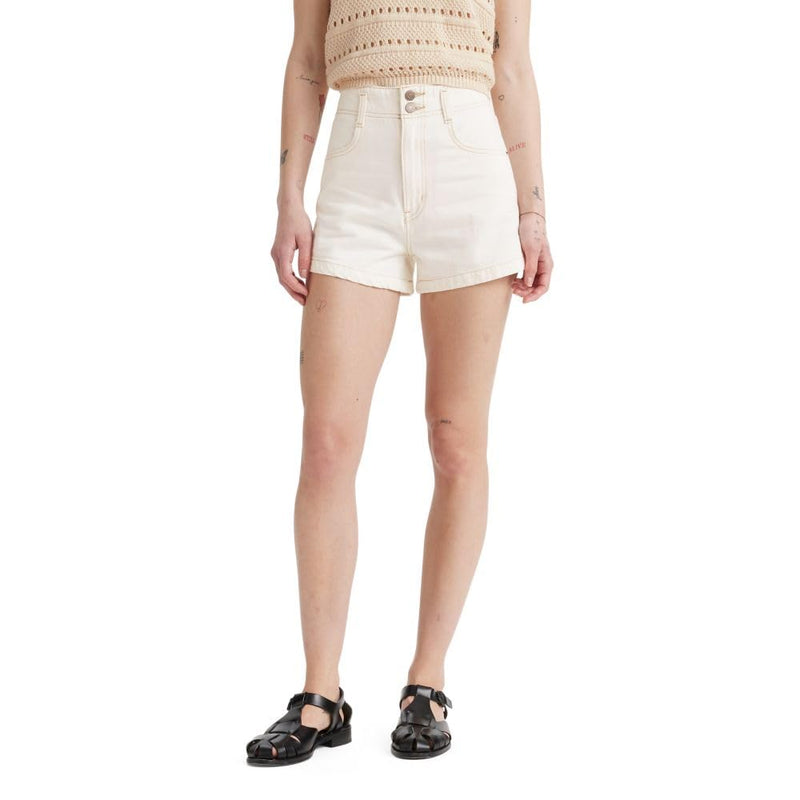 A93070000 LEVI'S WOMEN'S HIGH WAIST CONTRAST STITCH MOM SIZE 28 ECRU ETHOS - Brand New