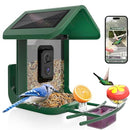 ONLYFLY BIRD FEEDER WITH CAMERA SOLAR POWERED SMART BIRDFEEDERS - GREEN - Like New