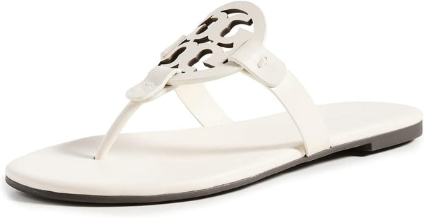 90582 Tory Burch Women's Miller Sandals New Ivory / Off White Size 9.5 Like New