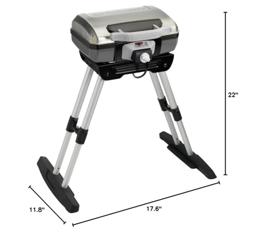 CUISINART OUTDOOR ELECTRIC GRILL WITH VERSASTAND 22 X 11.8 X 17.6 - STAINLESS - Like New