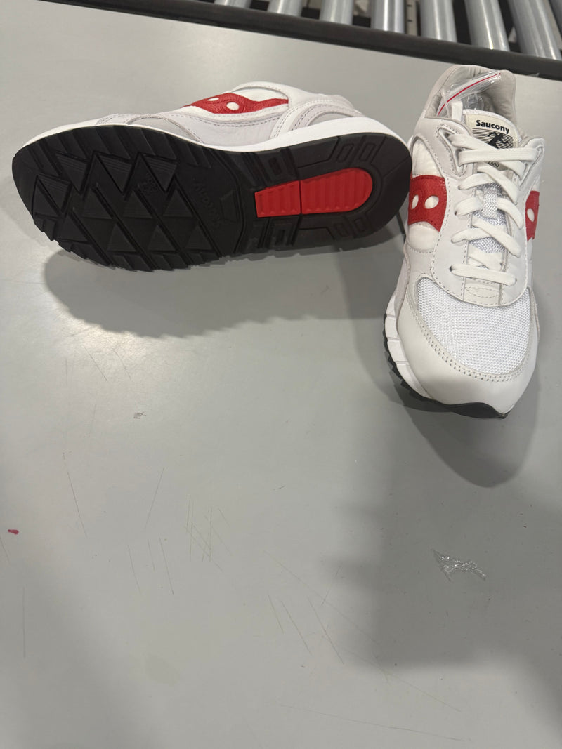 SAUCONY ORIGINALS SHADOW 6000 PREMIUM - SIZE: MEN 9.5 - WHITE/RED - Like New