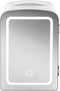 Chefman Portable Mirrored Beauty Fridge, 4 Liter Mini Refrigerator - White Like New