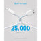 ANKER POWERLINE III LIGHTNING CABLE, 0.9M (3 FT.), PACK OF 2 - WHITE - Like New