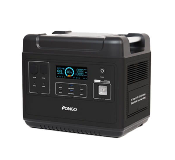 PONGO PSN2200 2000Wh Power Station LiFePO4 Solar Generator 6 110V/2200W - Black Like New