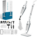 12 IN 1 HANDHELD STEAM CLEANER, STEAM MOP FOR FLOOR CLEANING - WHITE/GRAY - Like New