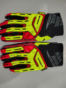 MECHANIX WEAR M-PACT XPLOR GRIP GLOVE - SIZE: MEN L - RED/YELLOW - Like New