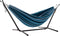 Vivere Double Cotton Hammock with Space Saving Steel Stand - Blue Lagoon Like New