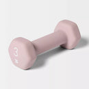 ALL IN MOTION DUMBBELL 3LBS PVC COATED, IRON FILLED, ARM WORKOUT - LILAC - Like New