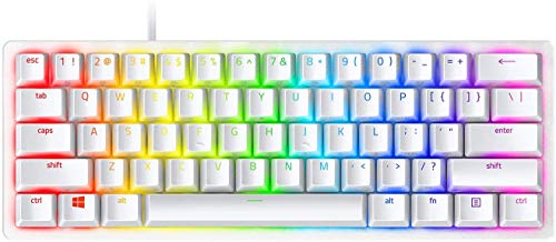 Razer Huntsman Mini 60% Gaming Keyboard PBT Keycaps RZ03-03390300-R3M1 - White - Like New