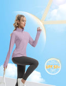 FKEEP WOMEN SUN SHIRT LONG SLEEVE ATHLETIC JACKETS UPF 50+ THUMB HOLES SMALL - Brand New