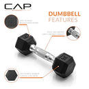 CAP Barbell Coated Dumbbell Weight | Multiple Options Pairs & Sets - Like New