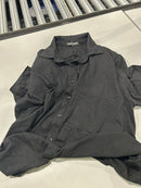 JAMES TAYLOR LARGE BLACK BUTTON UP COLLAR SHIRT - SIZE: MEN L - BLACK - Like New
